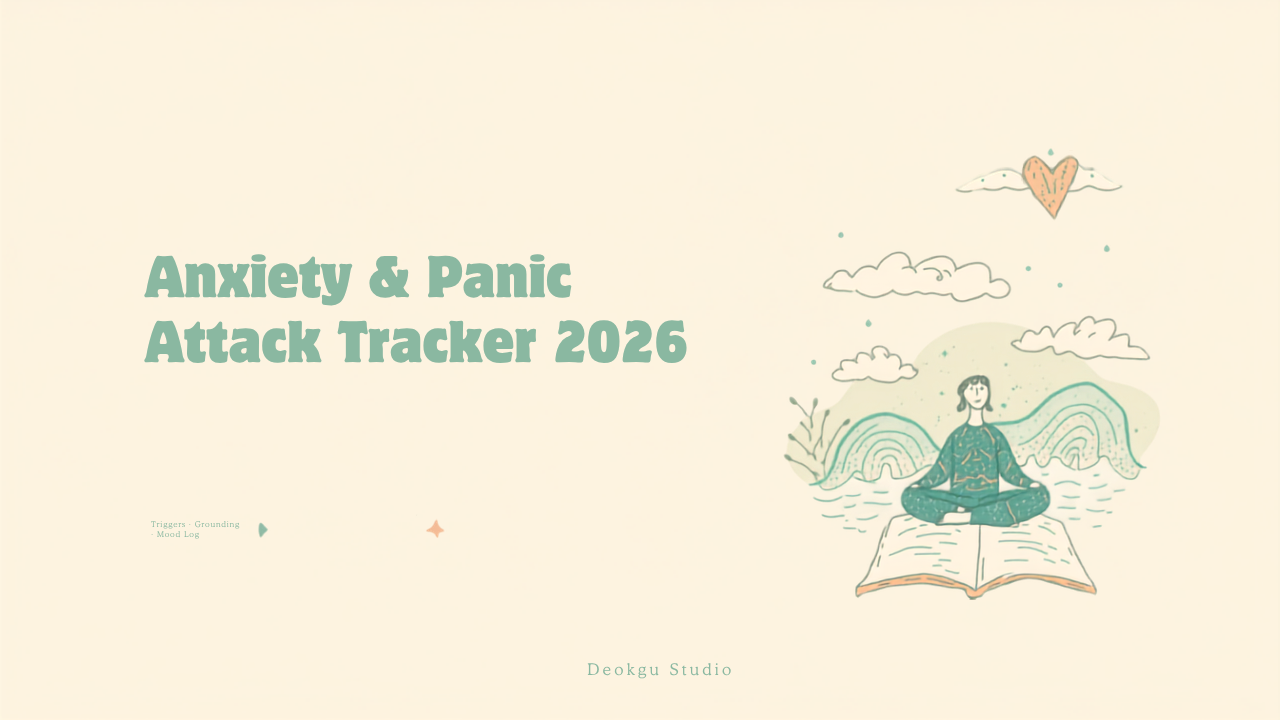 Anxiety & Panic Attack Tracker 2026 printable PDF