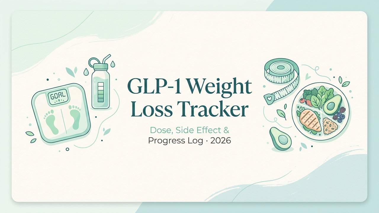 GLP-1 Weight Loss Injection Tracker 2026 printable PDF